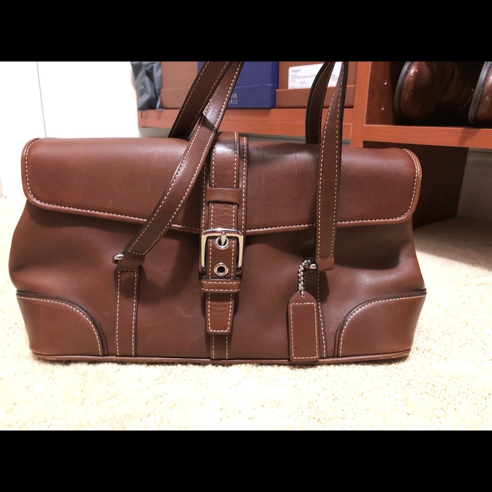 Brown coach handbag